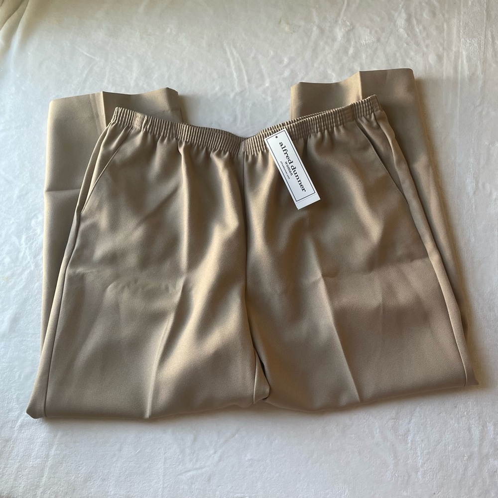 Alfred Dunner Straight-Leg Pants in Khaki Beige